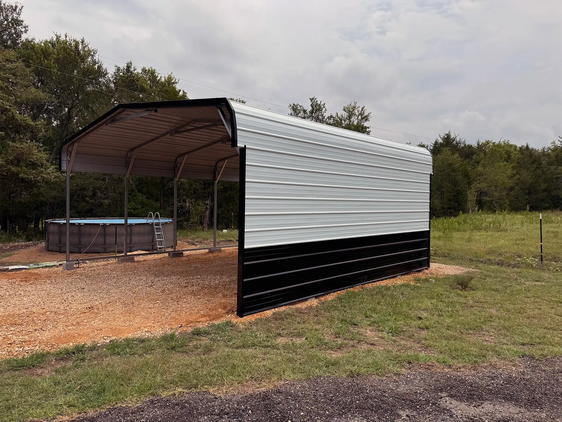 Featured image for “2 Car Carport w/ Side”