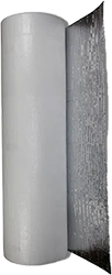 Close-up of double bubble insulation material used in metal building construction