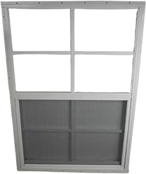 Metal building with multiple windows installed on the side wall