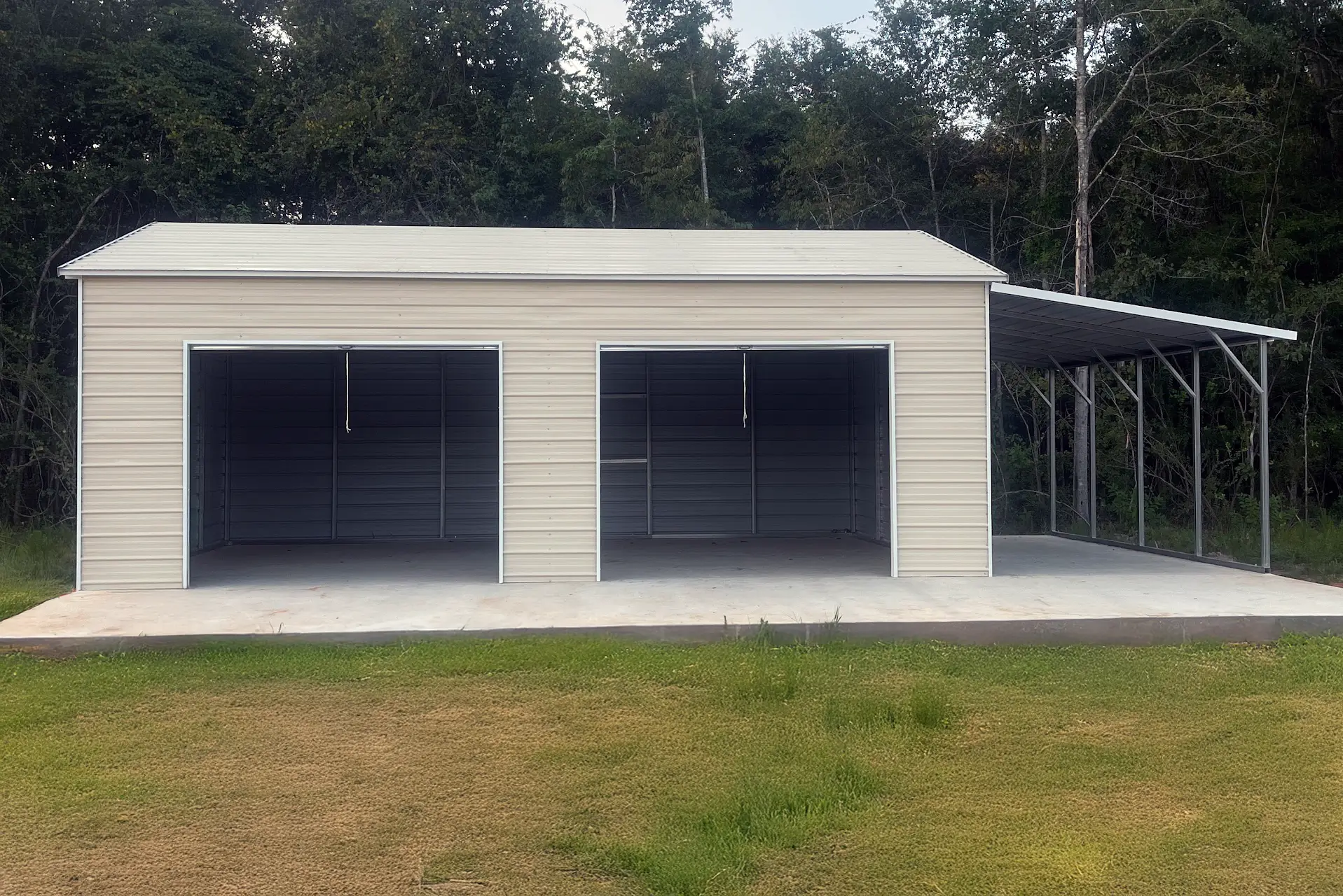 Featured image for “2 Car Garage w/ Lean To”