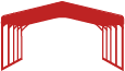 Icon representing standard carports category with simple roof outline.