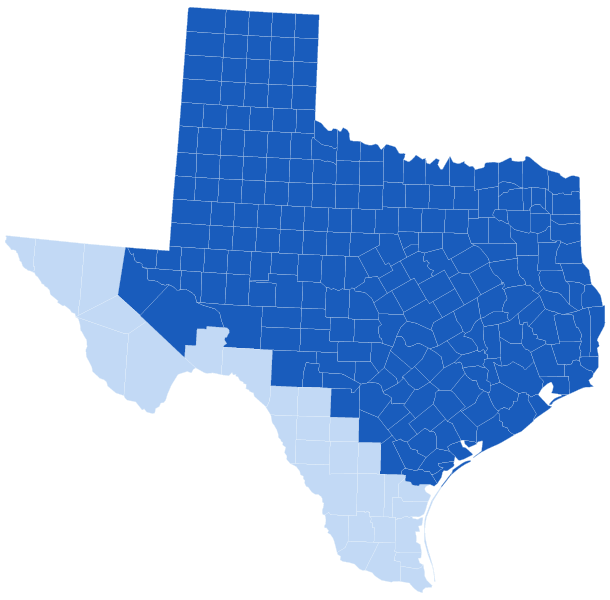 Map of Texas Counties