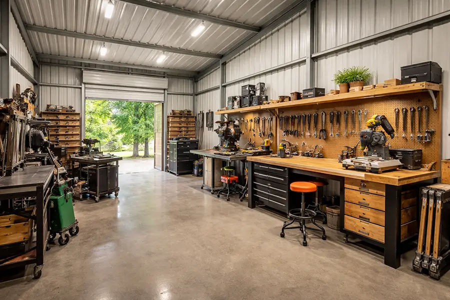 Featured image for “Creative Workshop Ideas Inside Your Metal Building”